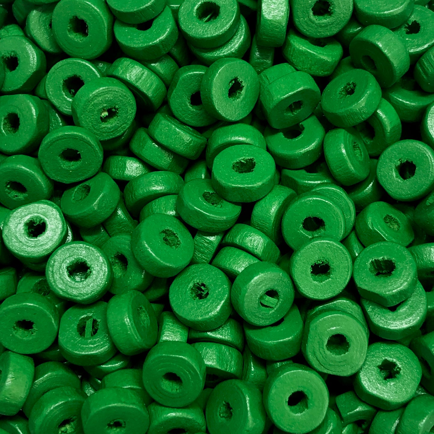 8mm Rondel Ahşap Boncuk 34 - Koyu Yeşil