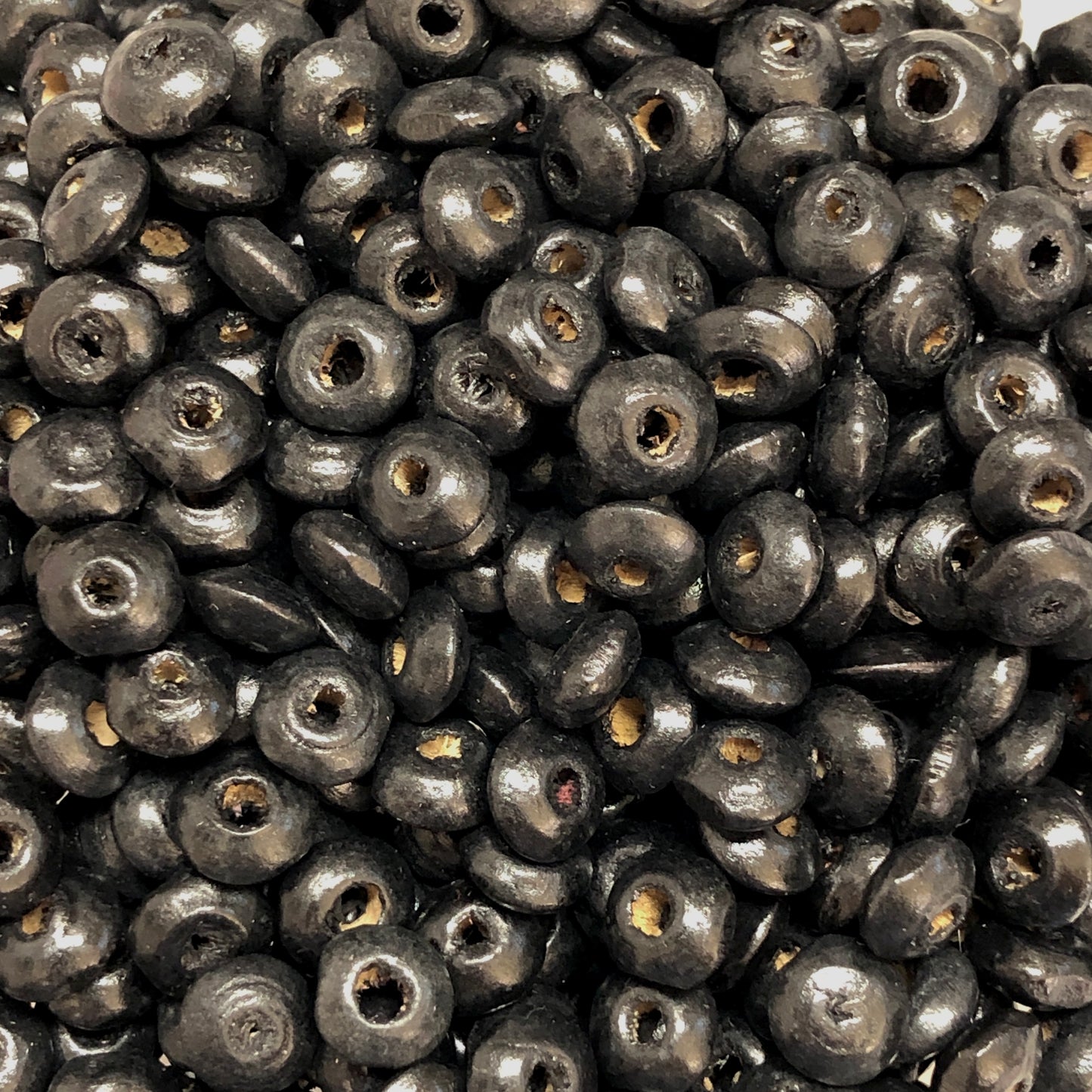 8mm Ufo Wood Beads 14 - Black