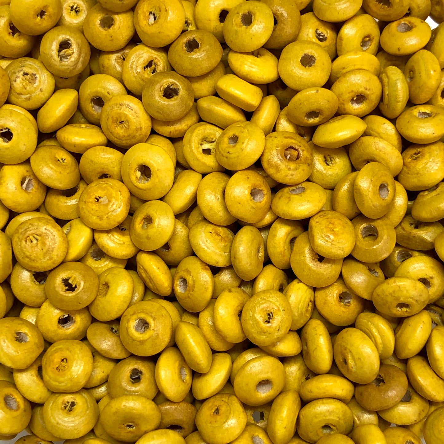 8mm Ufo Wood Bead 17 - Yellow