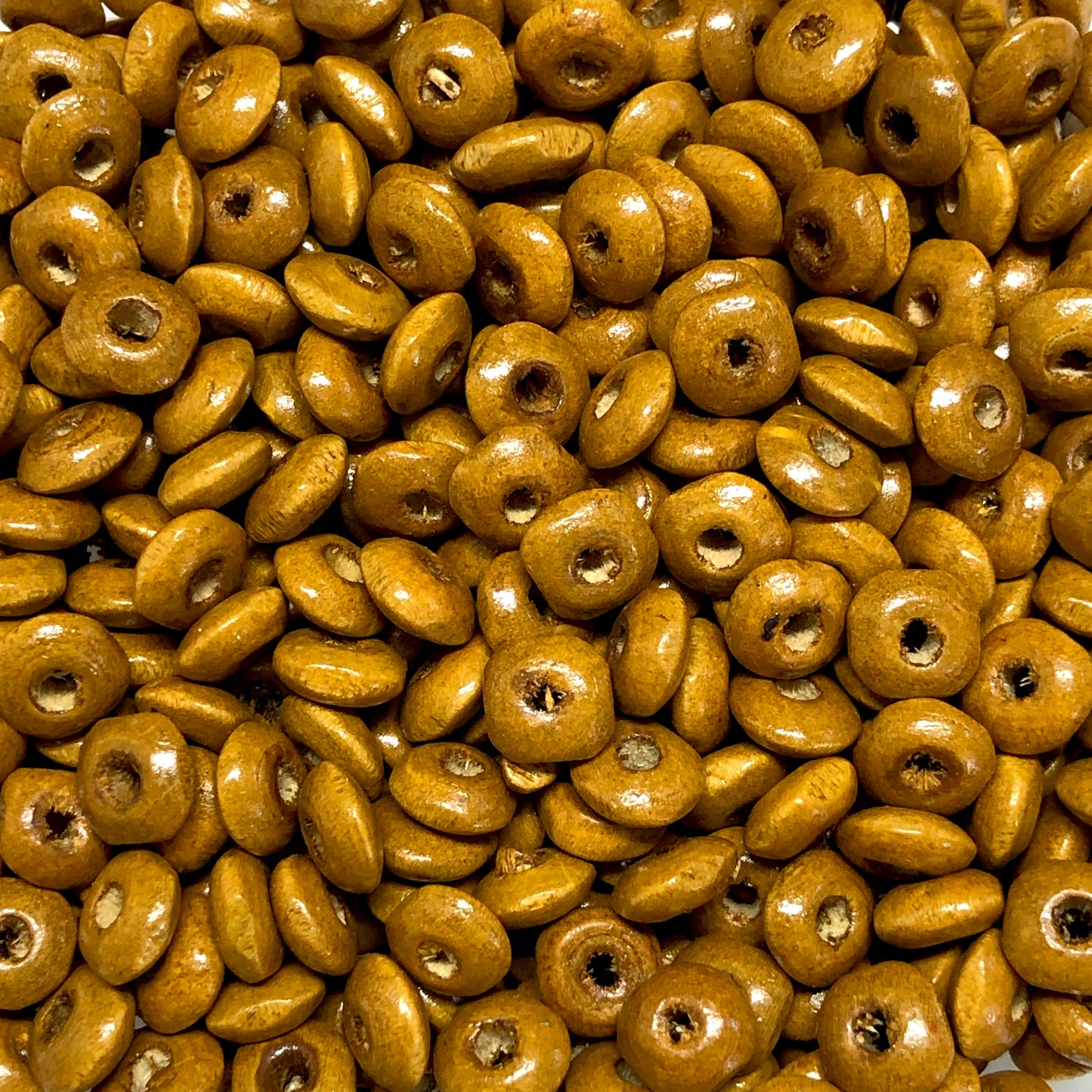 8mm Ufo Wood Beads 22 - Mustard