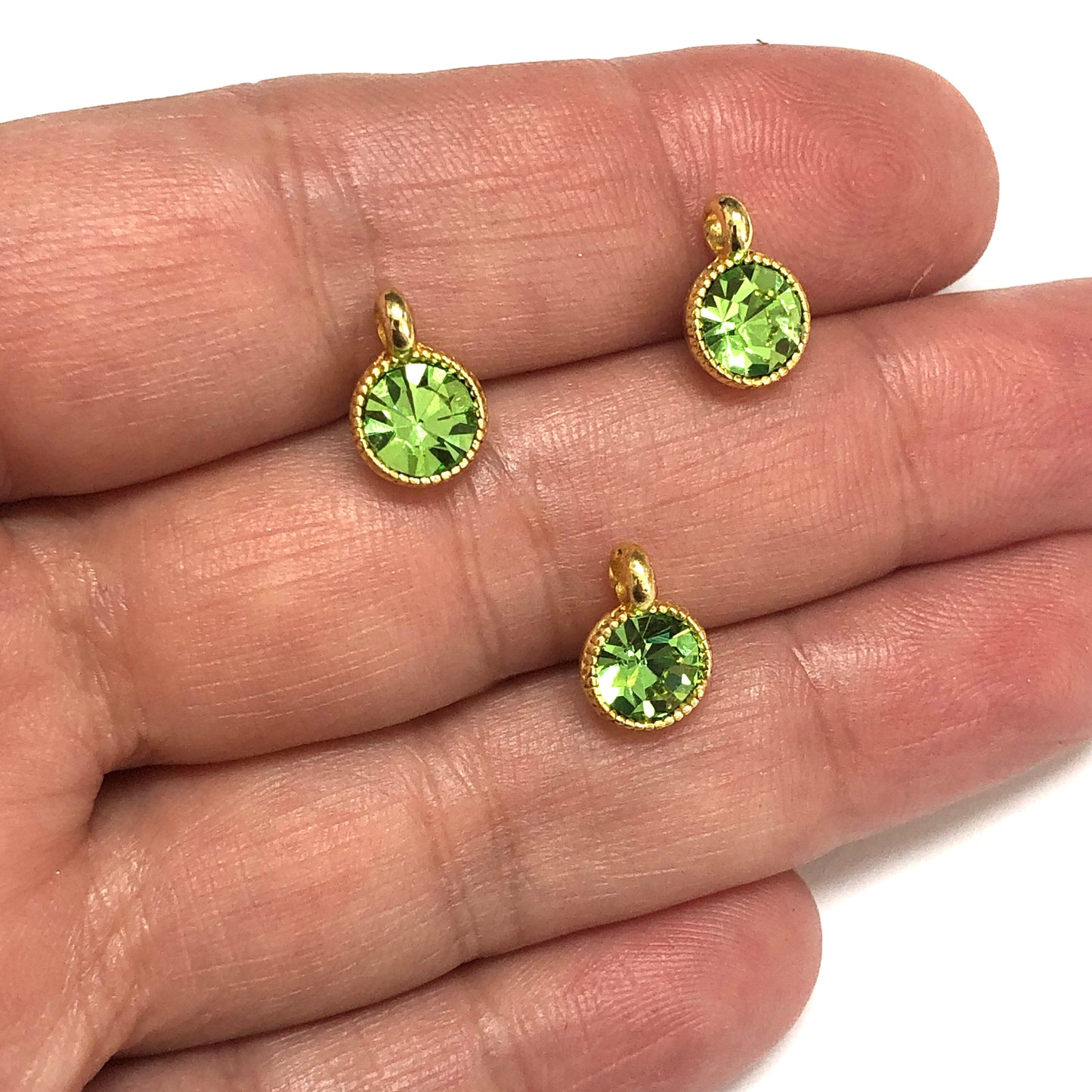 Gold Plated Swarovski Gemstone Rocker - Iced White