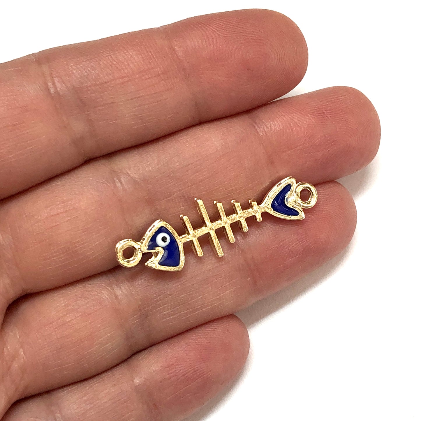 Gold Plated Enamel Crab Rocking Attachment - White