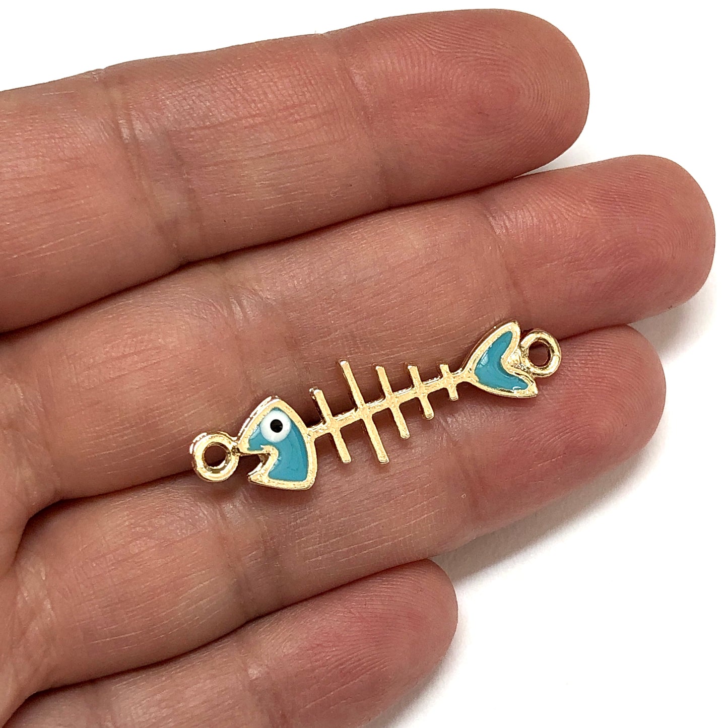 Gold Plated Enamel Crab Rocking Attachment - White