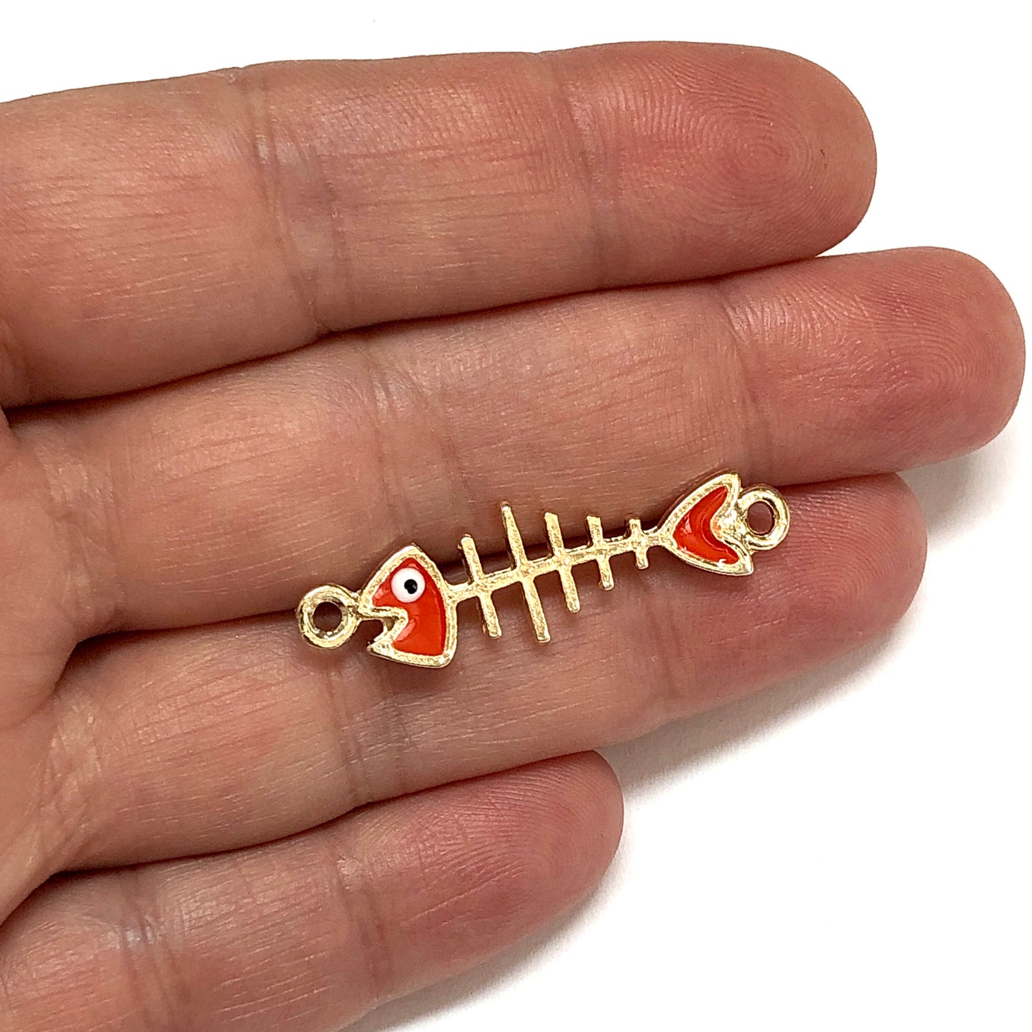 Altın Kaplama Mineli Kılçık - Turuncu