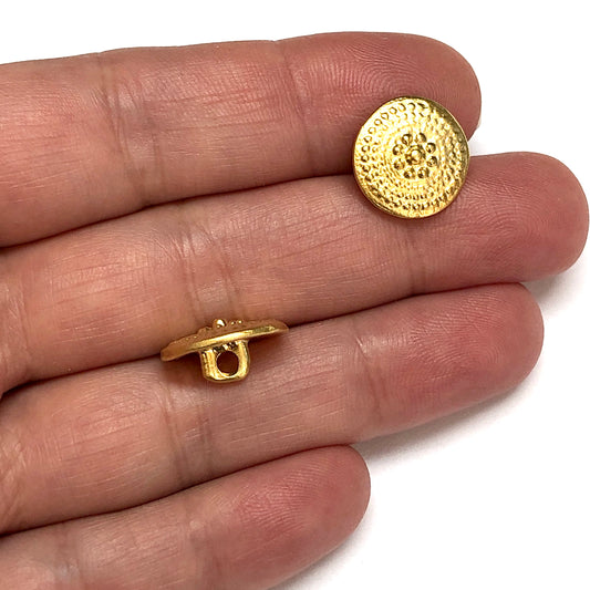 Gold Plated Wrap Bracelet Button - 3