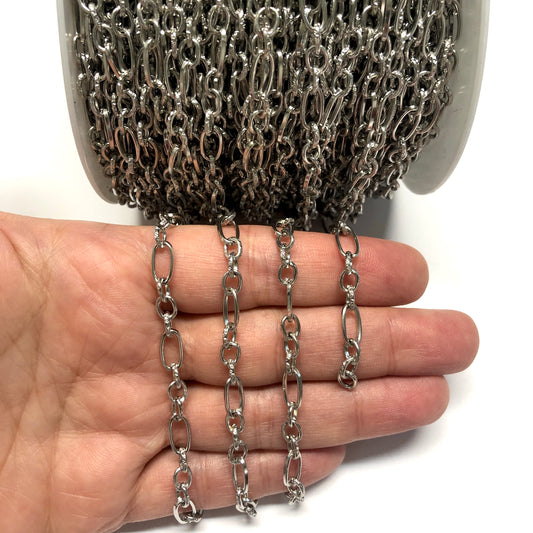 Rodyum Kaplama 5x10 Desenli Zincir