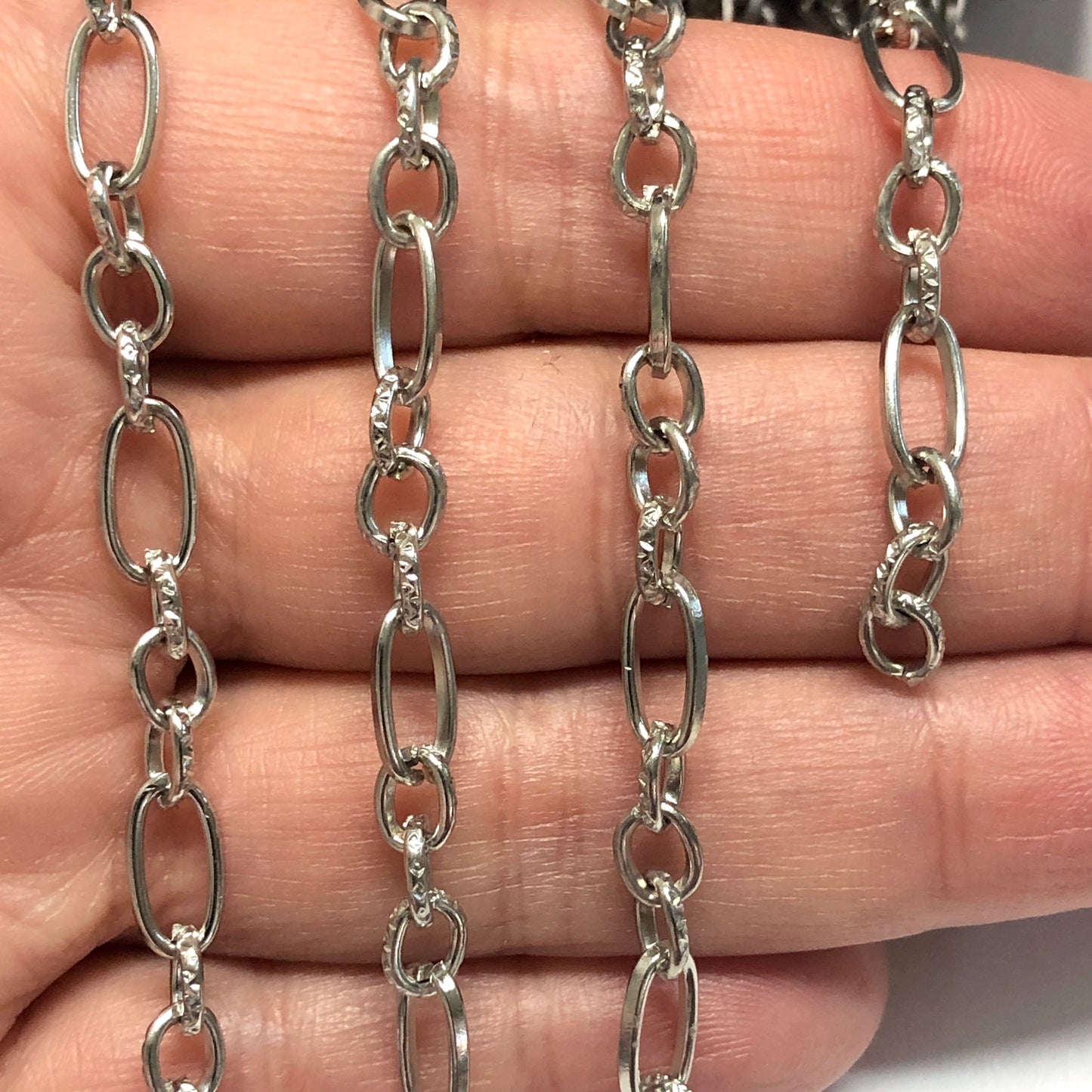 Rodyum Kaplama 5x10 Desenli Zincir