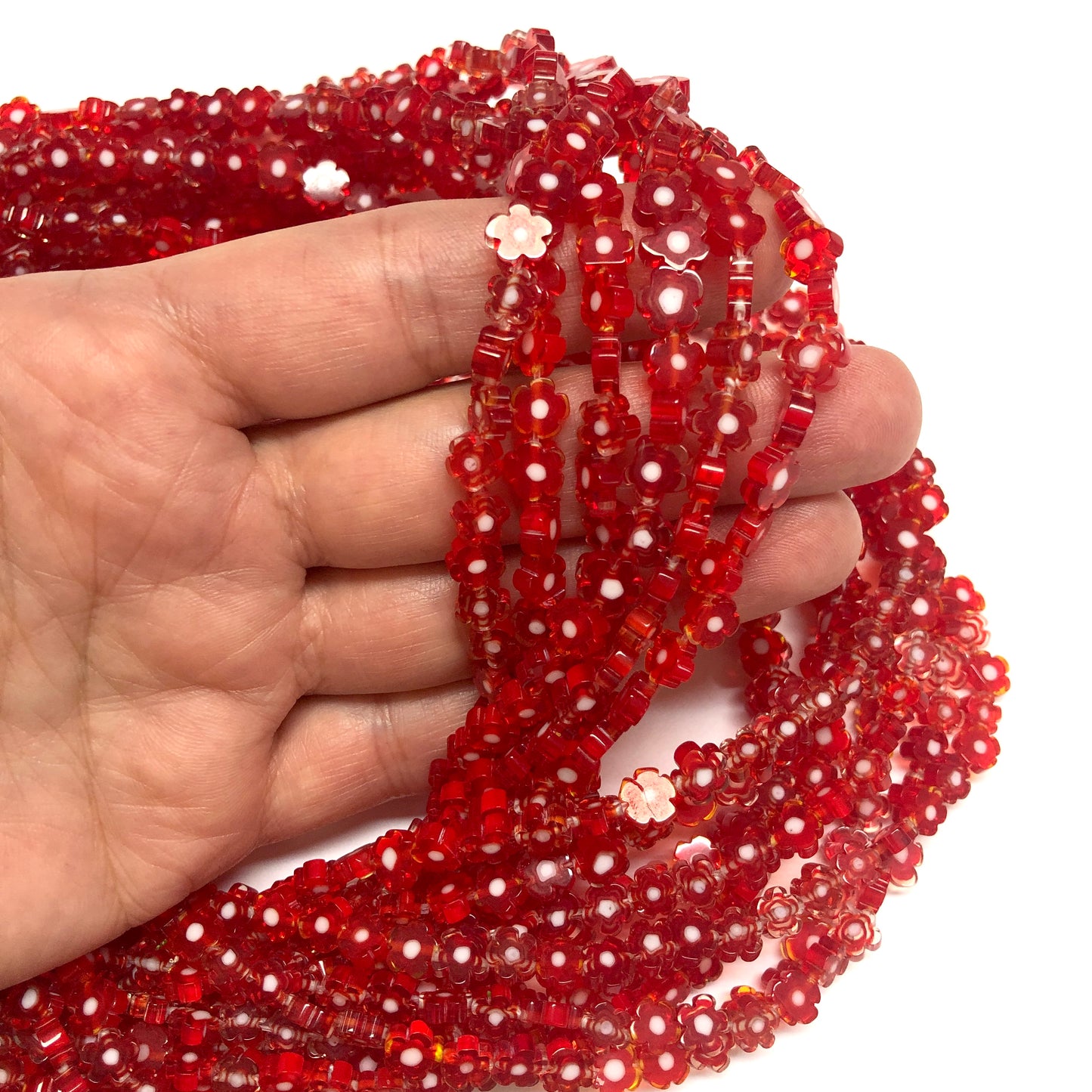 Murano Cam Çiçek - Kırmızı