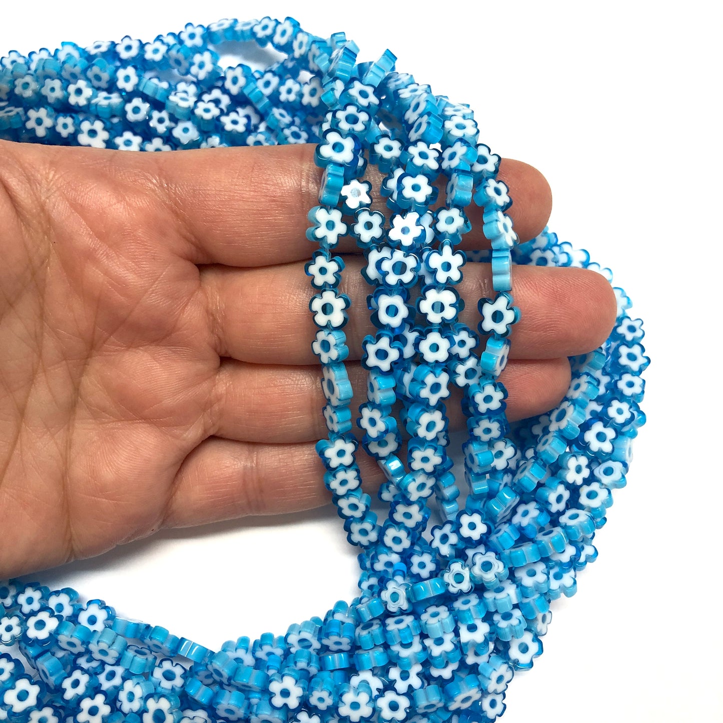 Murano Cam Çiçek - Mavi - 1