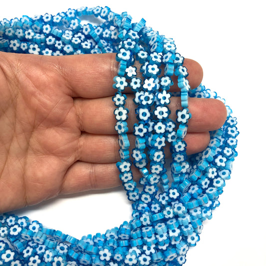 Murano Cam Çiçek - Mavi - 1