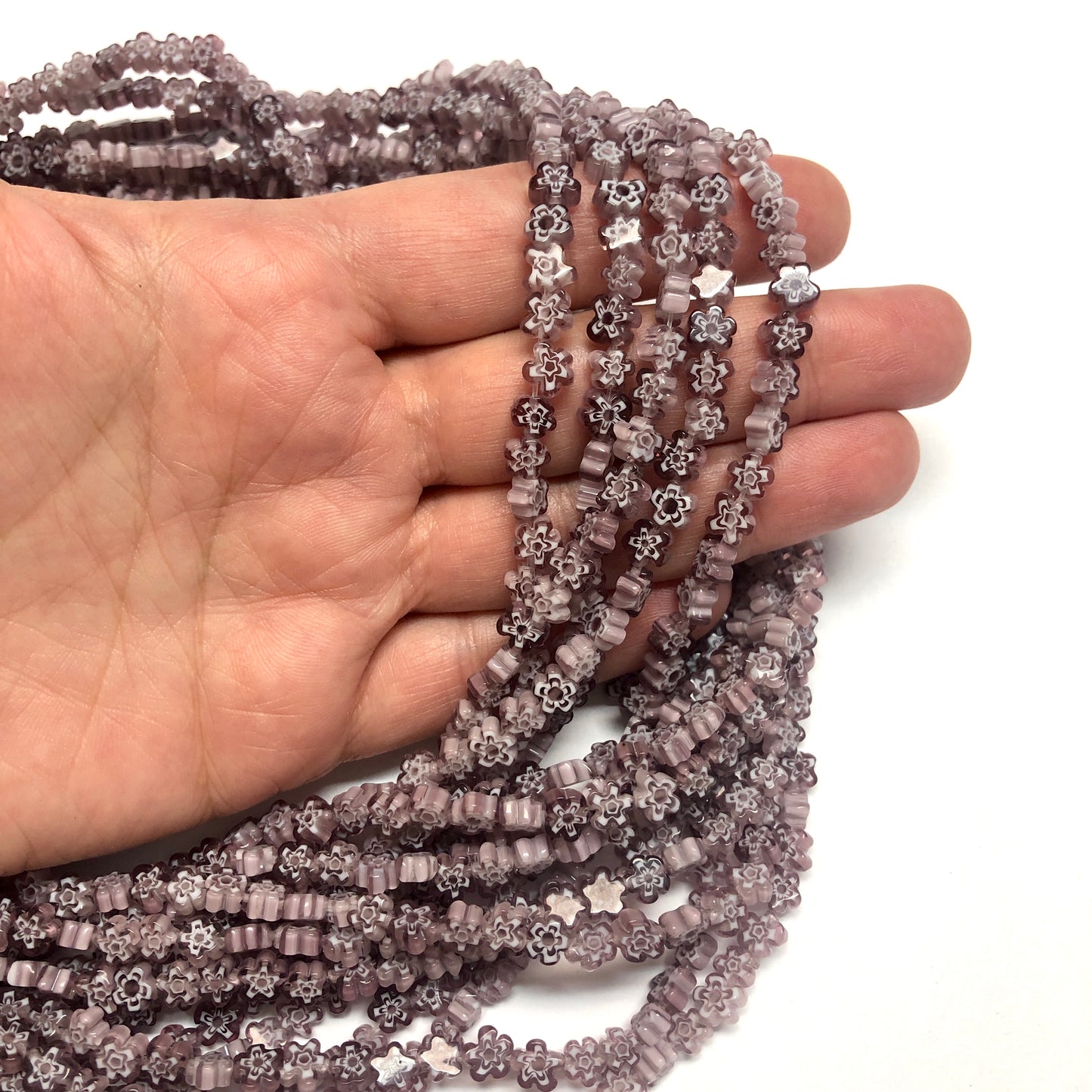 Murano Cam Çiçek- Mürdüm