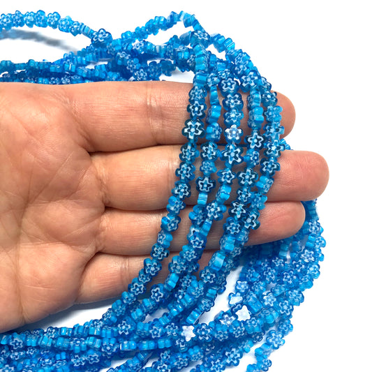 Murano Cam Çiçek - Mavi - 3