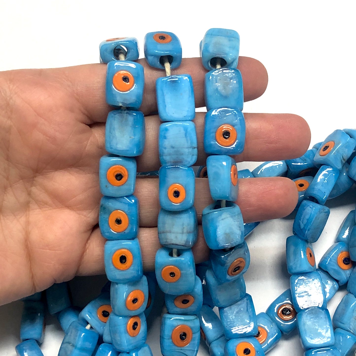 Transparent Blue Calf's Eye Evil Eye Bead