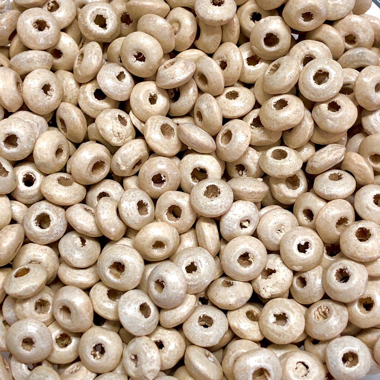 8mm Ufo Wood Beads 7 - Cream