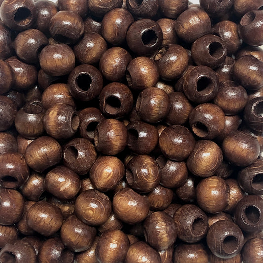 10mm Geniş Delikli Ahşap Boncuk - 19