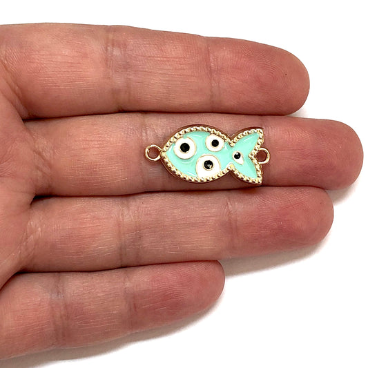 Altın Kaplama Mineli Balık Bileklik Aparatı - Mint