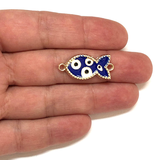 Altın Kaplama Mineli Balık Bileklik Aparatı - Lacivert