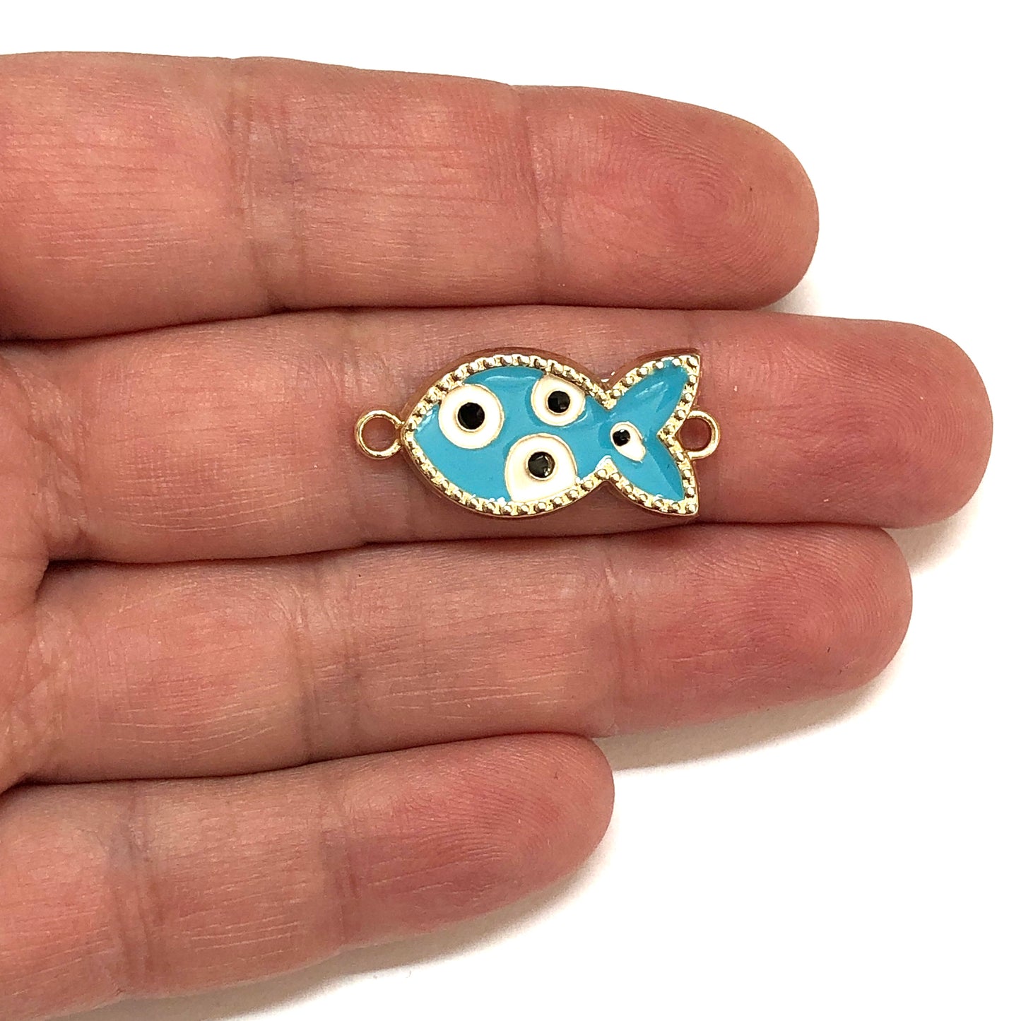 Altın Kaplama Mineli Balık Bileklik Aparatı - Turkuaz