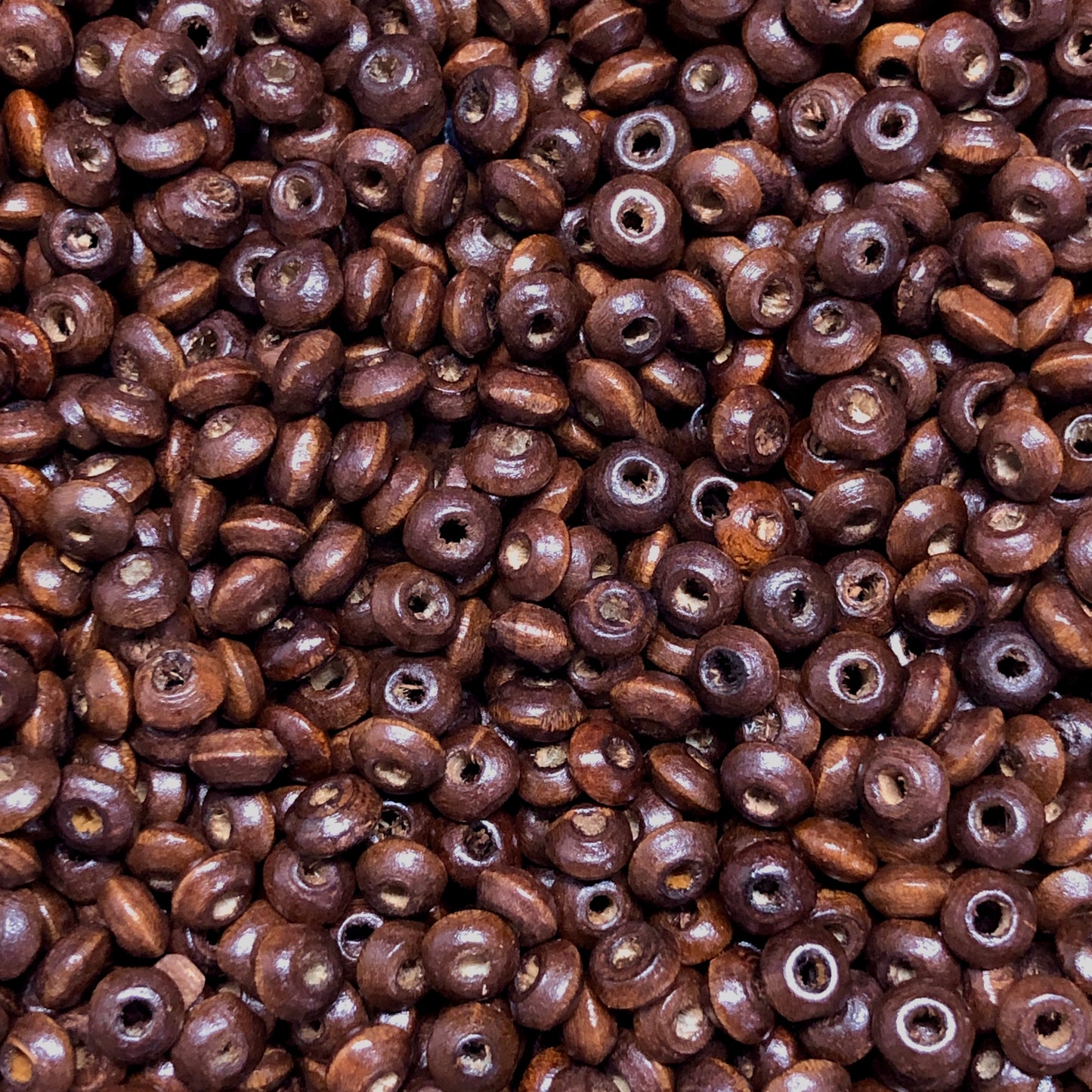 Ufo Wooden Beads 4mm-2 Darkbrown