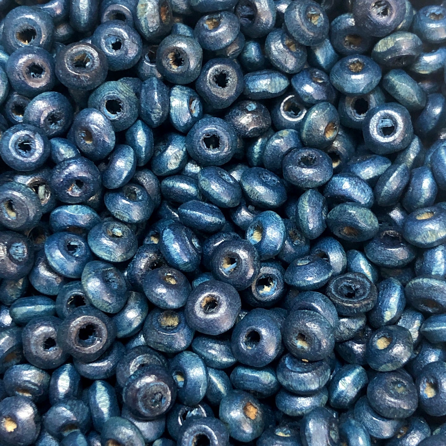 4mm Ufo Ahşap Boncuk - 15 - Lacivert