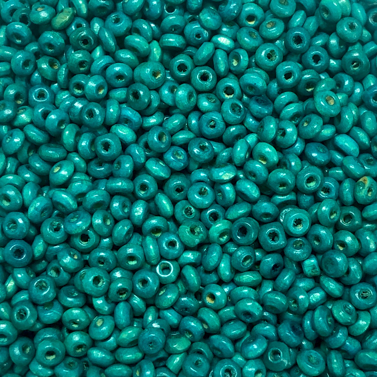 4mm Ufo Ahşap Boncuk - 16 Turkuaz - 2