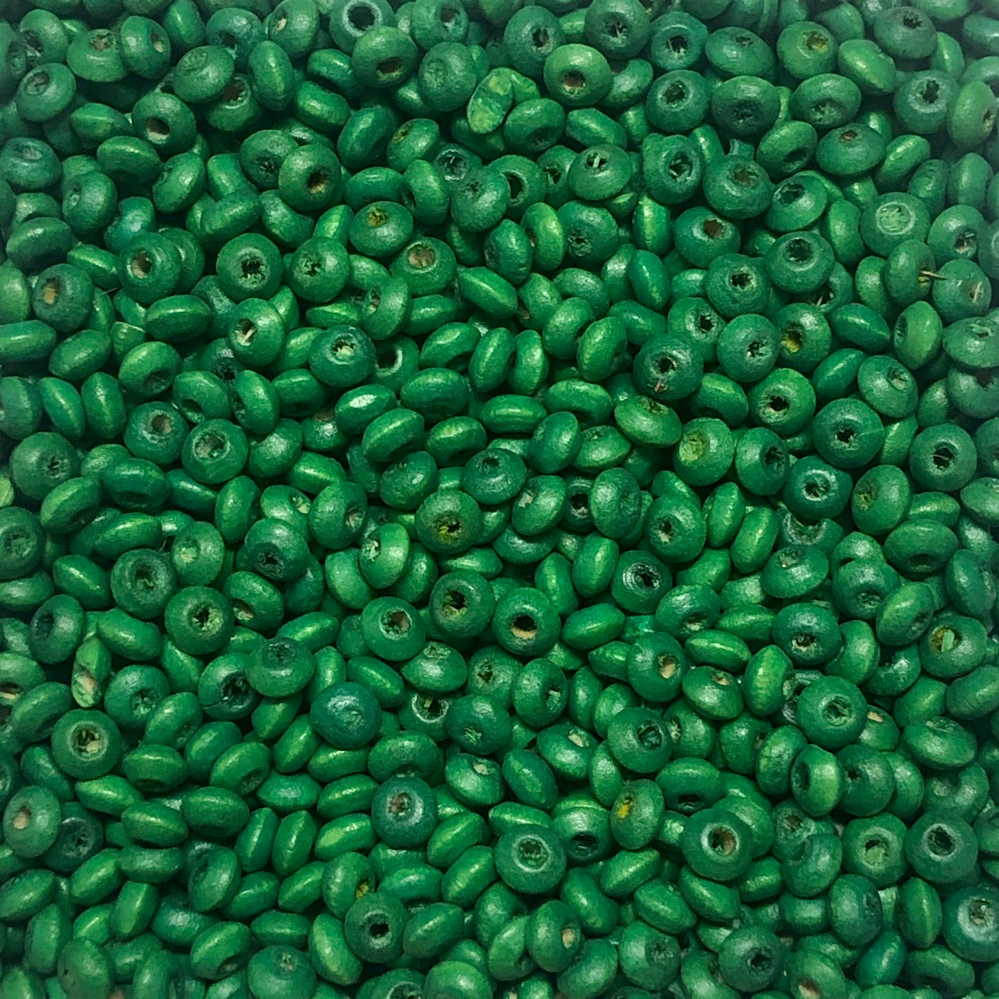 4mm Ufo Ahşap Boncuk - 18 - Çimen Yeşili