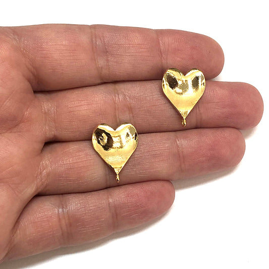 Altın Kaplama Kalp Küpe Aparatı