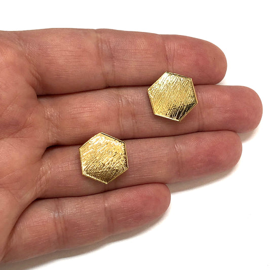 Altın Kaplama Altıgen Küpe Aparatı