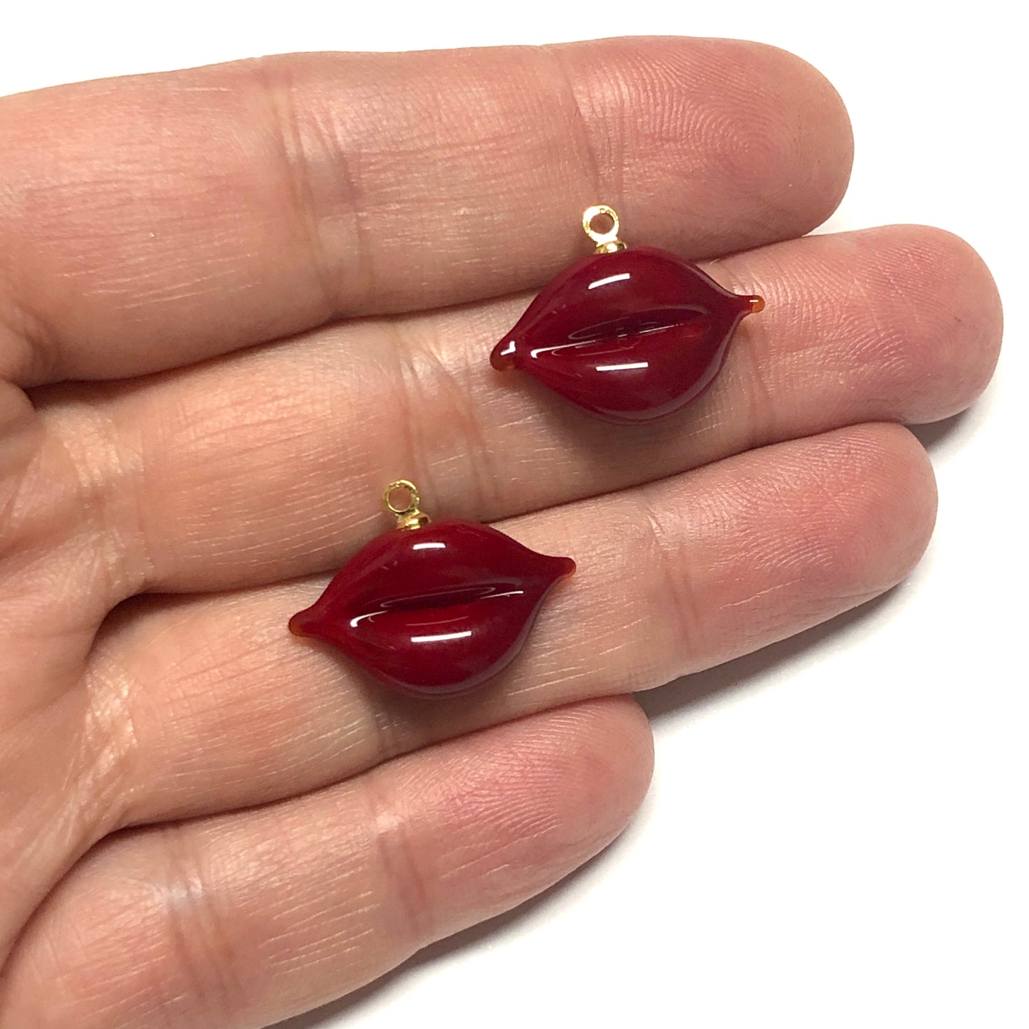 Murano Cam Dudak - Kırmızı