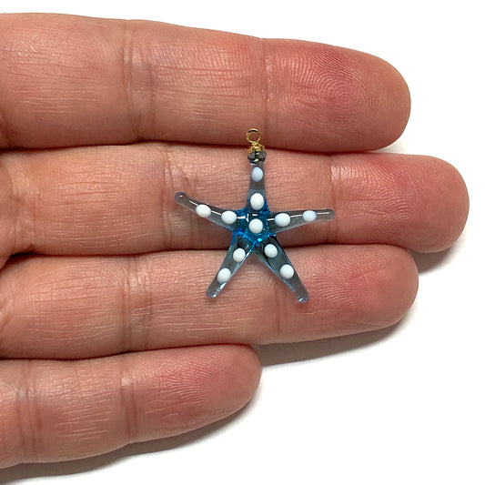 Murano Cam Deniz Yıldızı - Mavi