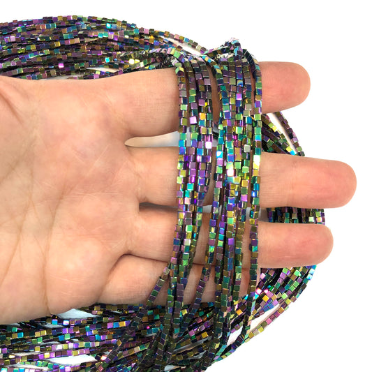 2mm Küp Hematit - Ebruli