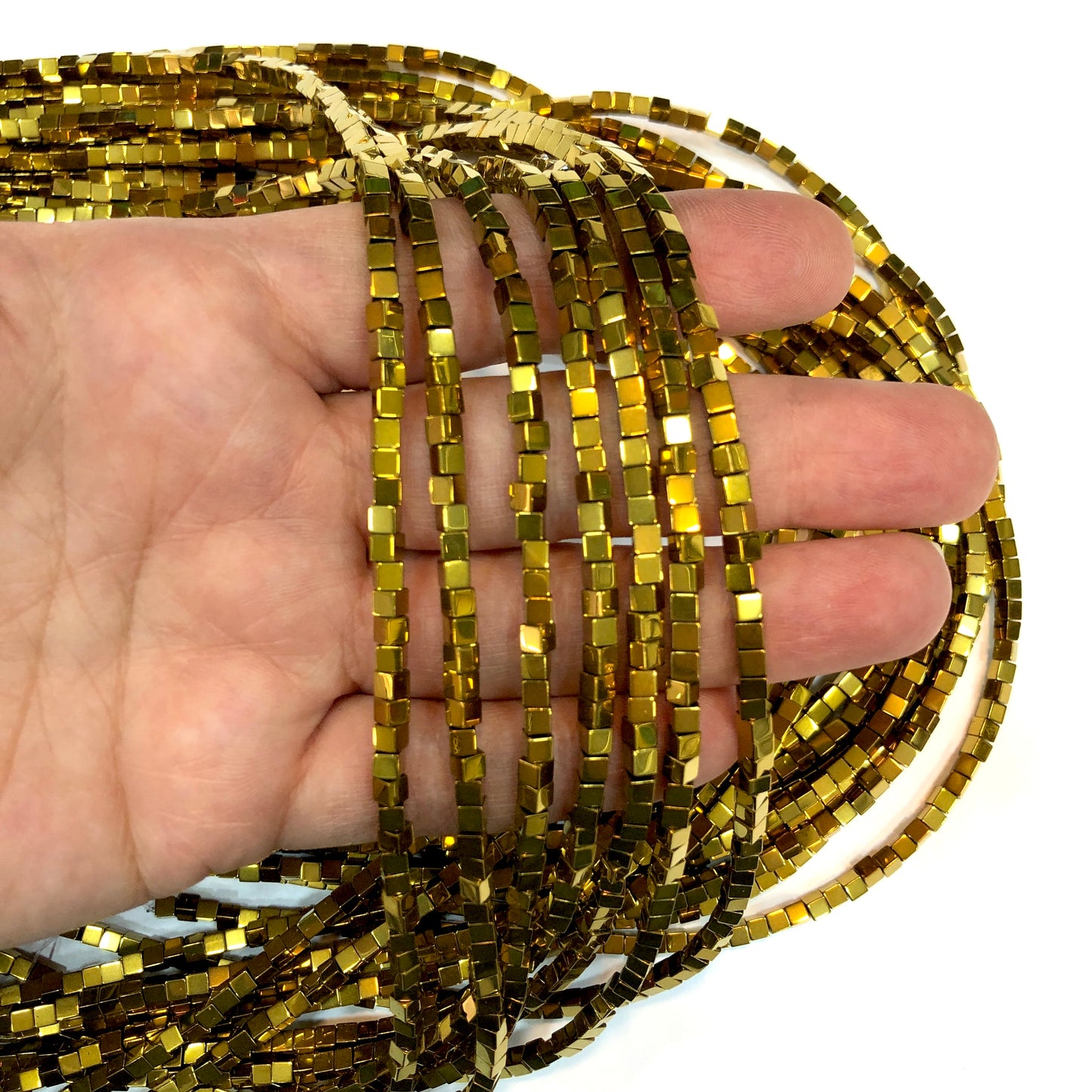 3mm Küp Hematit -Altın