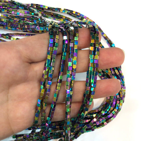 3mm Küp Hematit - Ebruli