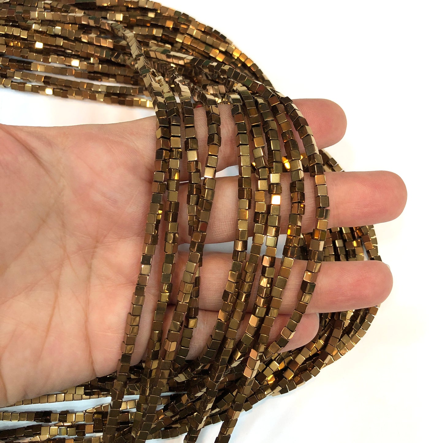 3mm Küp Hematit - Bakır