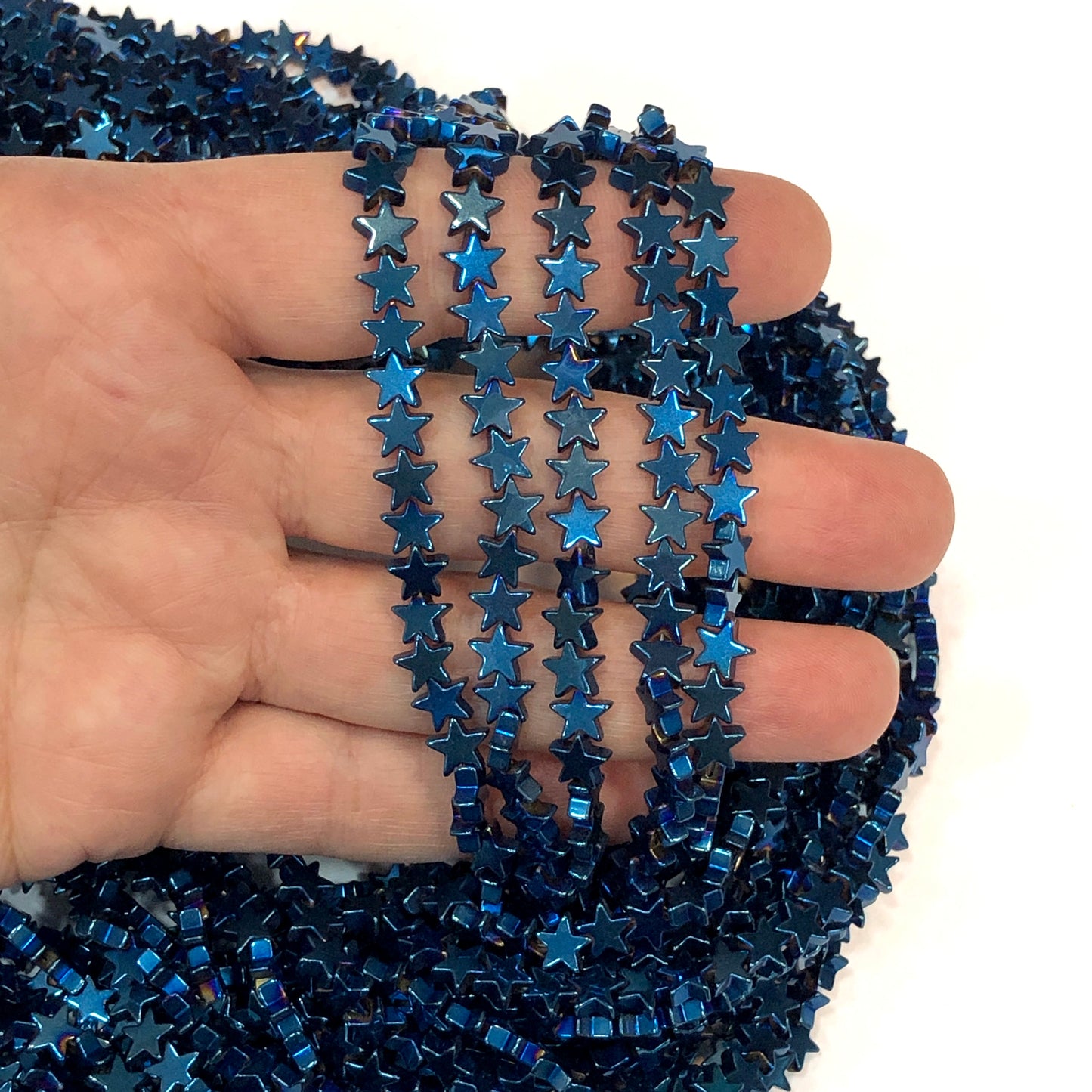 6mm Yıldız Hematit - Lacivert
