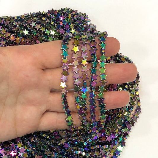 6mm Yıldız Hematit - Ebruli