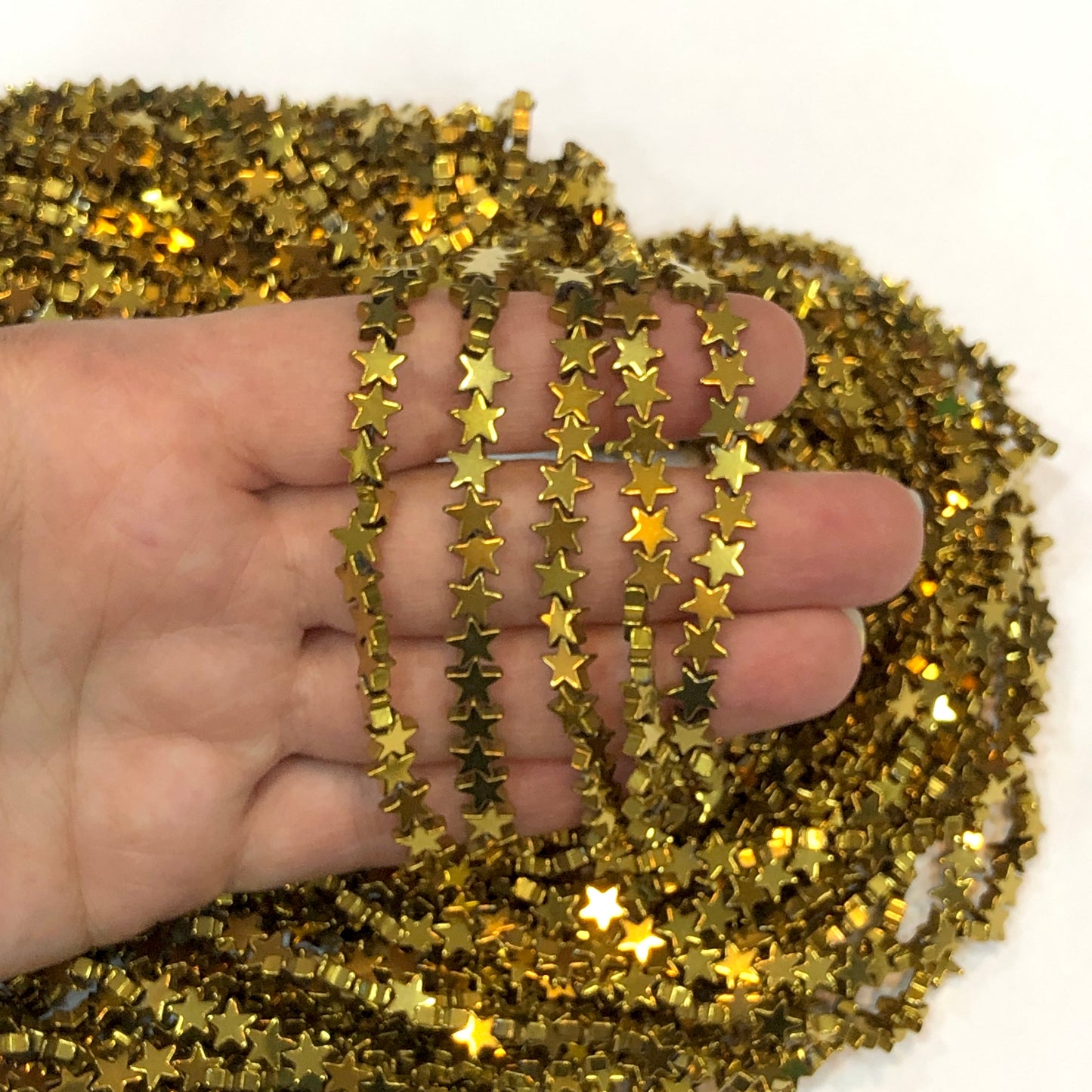 6mm Yıldız Hematit - Altın