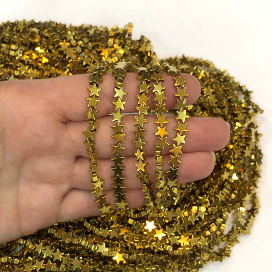 6mm Yıldız Hematit - Altın