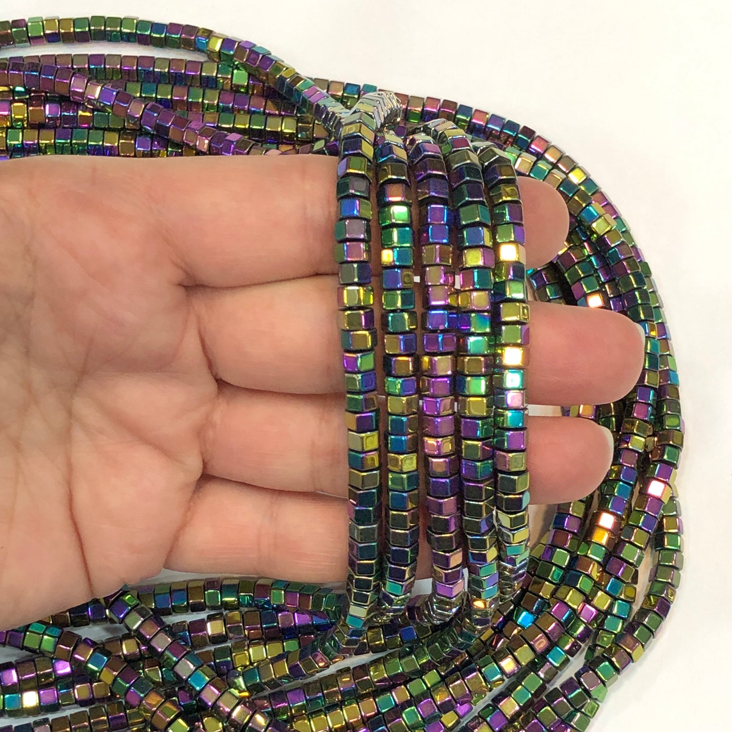 6x2mm Somun Hematit - Ebruli