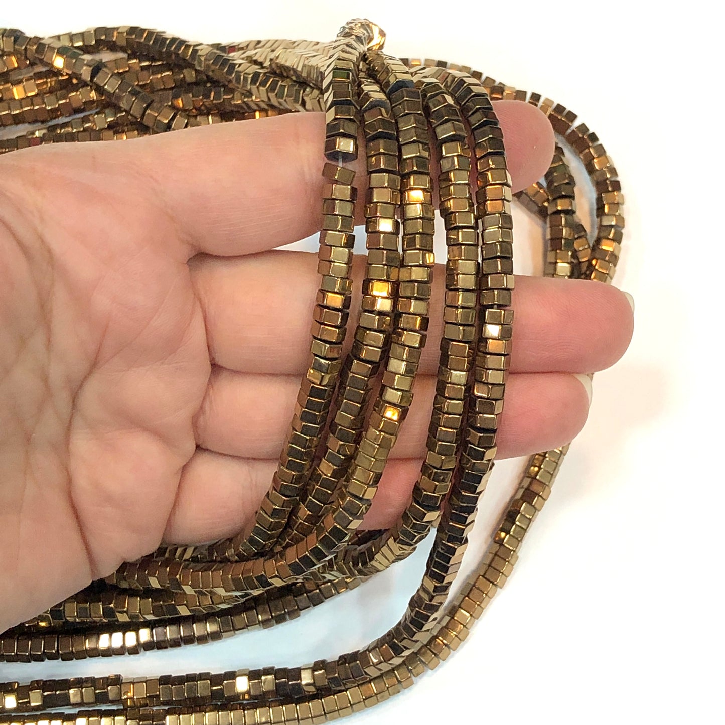 6x2mm Somun Hematit -Bakır