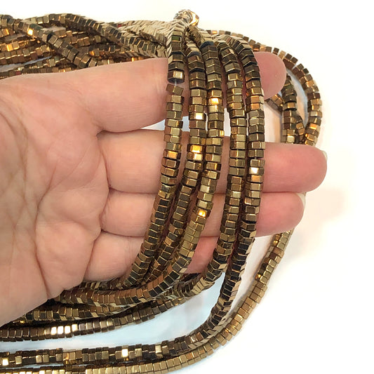 6x2mm Somun Hematit -Bakır