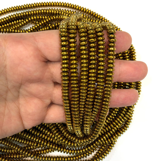 6mm Pul Hematit - Altın