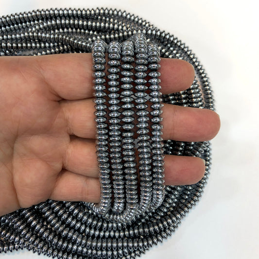 6mm Pul Hematit - Gümüş