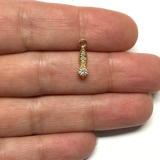 Altın Kaplama Zirkon Taşlı Mekik