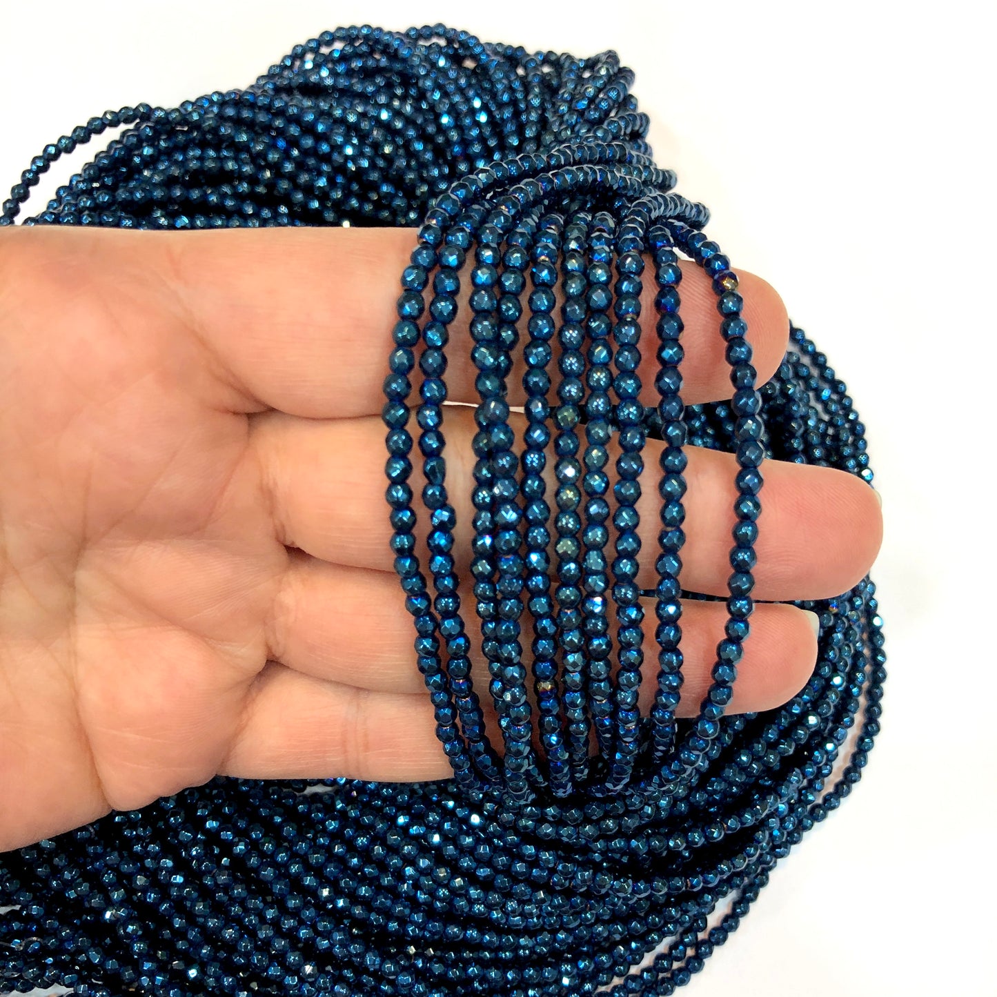 3mm Fasetli Hematit - Lacivert