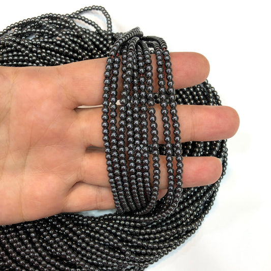 3mm Yuvarlak Hematit - Antrasit