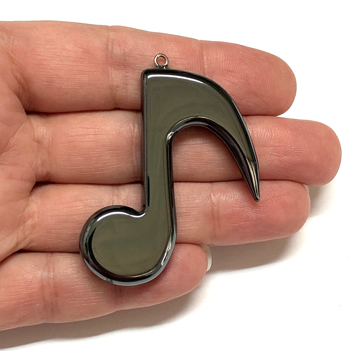 Doğal Taş - Hematit Kolye Ucu - Nota