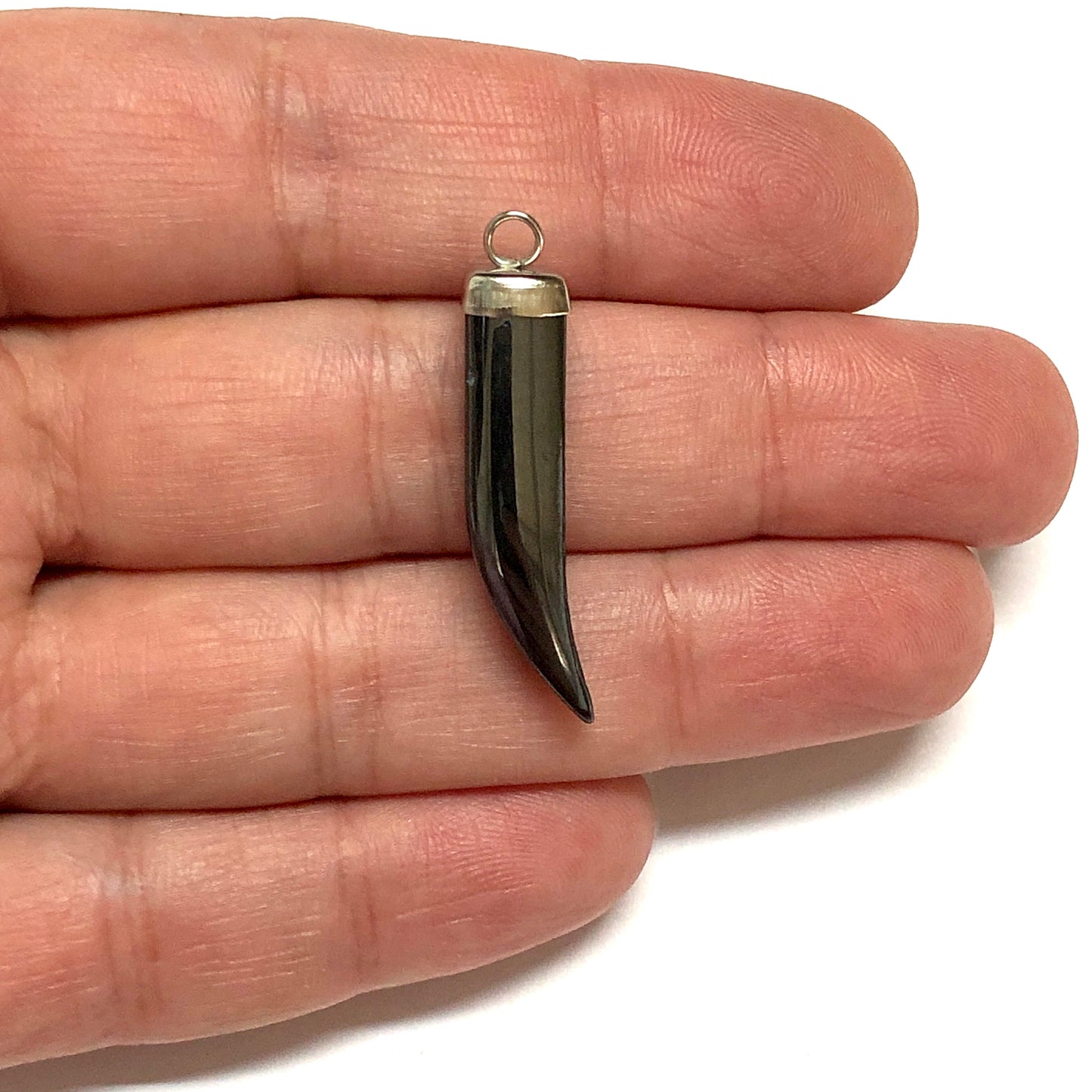 Hematit Kolye Ucu - Fildişi (Küçük)