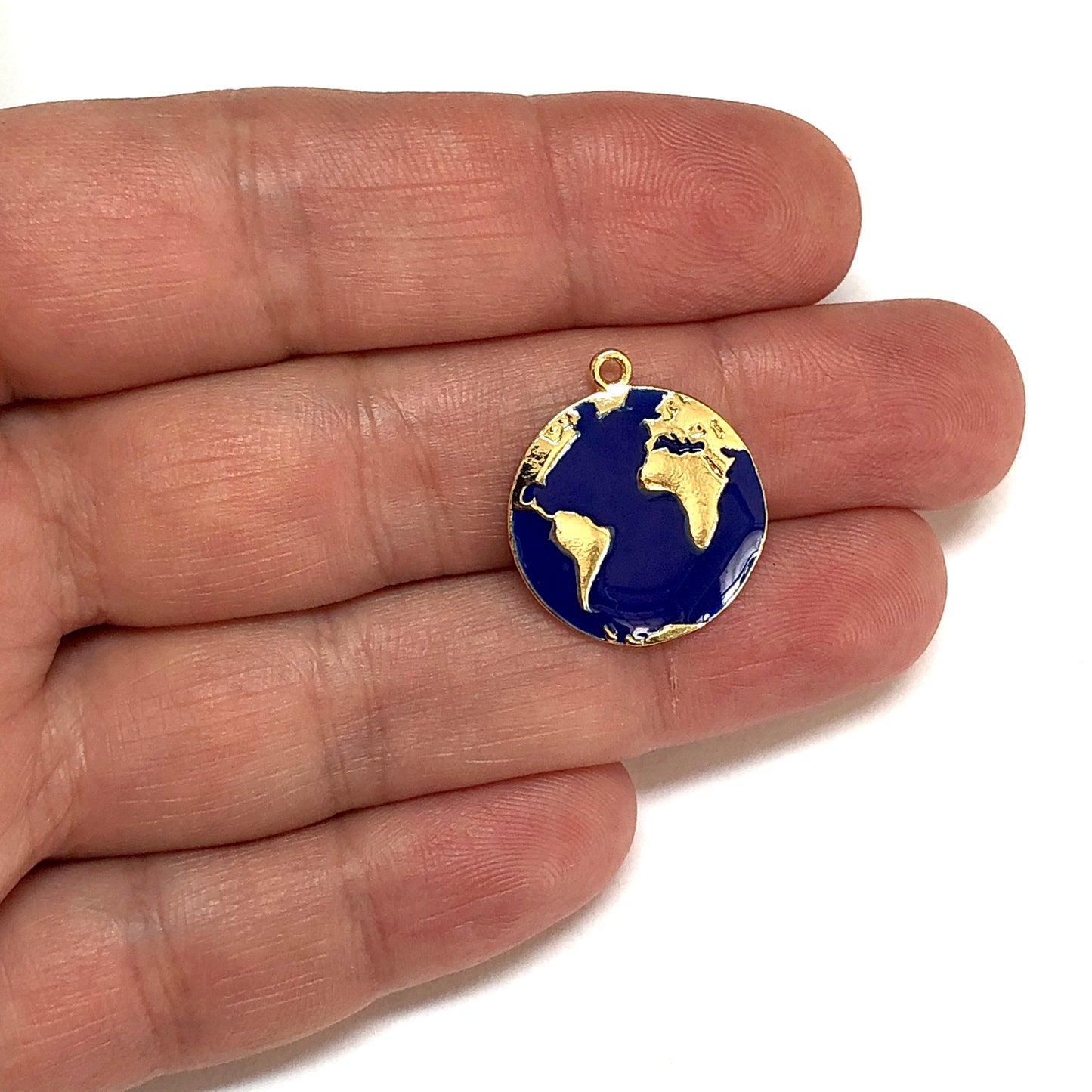 Altın Kaplama Mineli Dünya Kolye Ucu - Parlament - 2