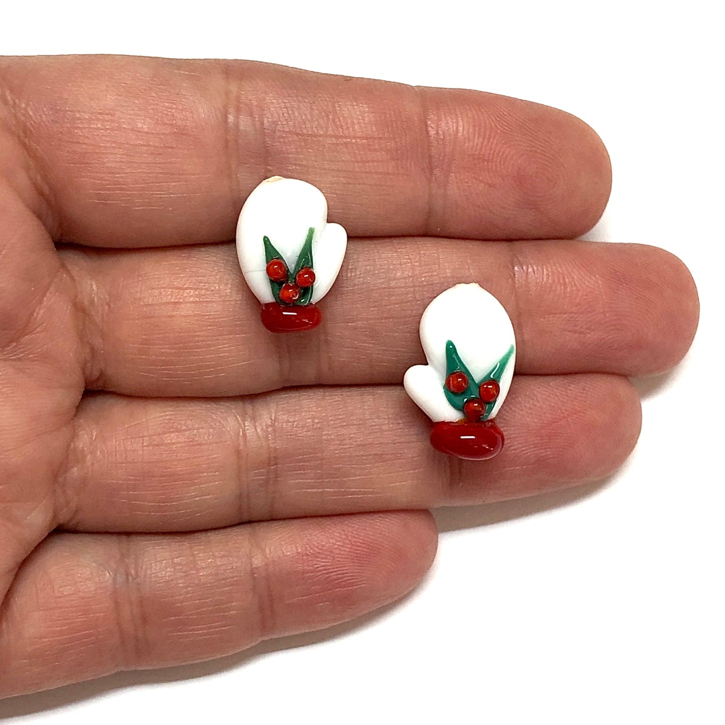 Murano Cam Yılbaşı Eldiveni - Beyaz